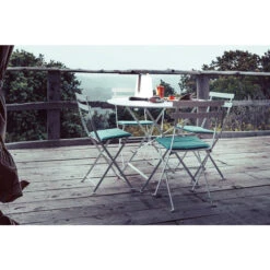 Chaise De Jardin Pliante FERMOB Bistro Métal - Muscade -Tabouret Shop 010114 chaise jardin fermob bistro metal ambiance