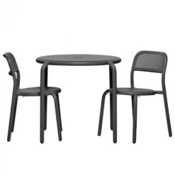 Lot De 2 Chaises De Jardin Fatboy Toní Chair - Anthracite -Tabouret Shop 104084 lot 2 chaises jardin fatboy toni anthracite table