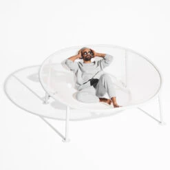 Grand Fauteuil Hamac Fatboy Netorious - Gris Clair -Tabouret Shop 105817 grand fauteuil hamac fatboy netorious gris clair ambiance 4