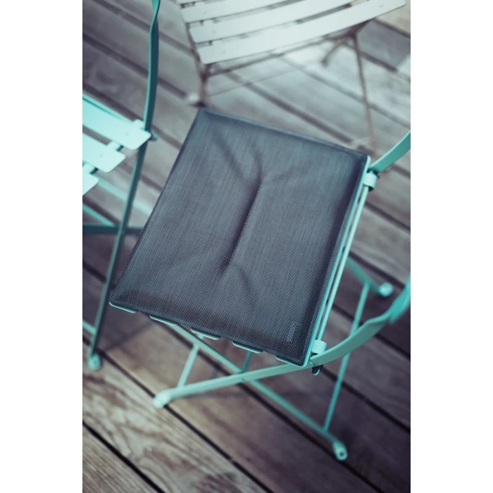 Coussin Galette De Chaise Pour FERMOB Bistro - Carbone 4 Coussin Galette De Chaise Pour FERMOB Bistro - Carbone – Image 2