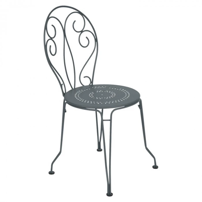 Chaise De Jardin Empilable FERMOB Montmartre - Gris Orage 3 Chaise De Jardin Empilable FERMOB Montmartre - Gris Orage
