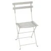 Chaise De Jardin Pliante FERMOB Bistro Métal - Gris Argile -Tabouret Shop bistro chaise metal gris argile