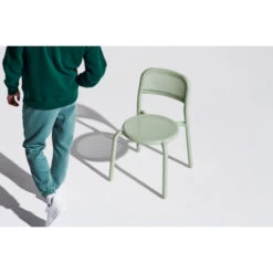 Lot De 2 Chaises De Jardin Fatboy Toní Chair - Vert Brume -Tabouret Shop chaise fatboy toni chair