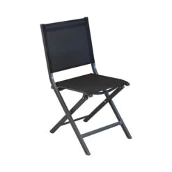 Chaise De Jardin Pliante Alizé Thema -Tabouret Shop chaise thema grey noir r 1