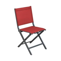 Chaise De Jardin Pliante Alizé Thema -Tabouret Shop chaise thema grey rouge r 1