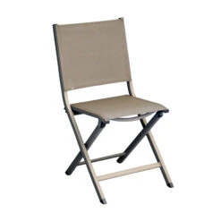 Chaise De Jardin Pliante Alizé Thema -Tabouret Shop chaise thema taupe s taupe 1