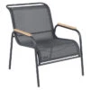 Fauteuil Lounge FERMOB Coolside - Carbone -Tabouret Shop coolside fauteuil lounge carbone stereo 1