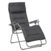 Fauteuil Relax Pliant LAFUMA Futura BeComfort - Gris Foncé -Tabouret Shop futura dark grey 2020 reduit min 1