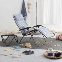 Fauteuil Relax Pliant LAFUMA RSX Clip Polycoton - Marine 9 Fauteuil Relax Pliant LAFUMA RSX Clip Polycoton - Marine -Tabouret Shop lfm2037.9291 fauteuil relax pliant lafuma rsx clip polycoton marine ambiance