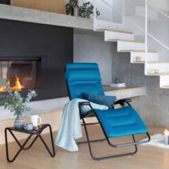 Fauteuil Relax Pliant LAFUMA RSX Clip AirComfort - Coral Blue -Tabouret Shop lfm2038.6893 fauteuil relax pliant lafuma rsx clip aircomfort coral blue ambiance 2
