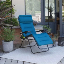 Fauteuil Relax Pliant LAFUMA RSX Clip AirComfort - Coral Blue -Tabouret Shop lfm2038.6893 fauteuil relax pliant lafuma rsx clip aircomfort coral blue ambiance