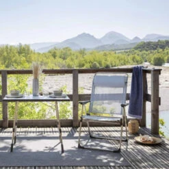 Fauteuil De Jardin LAFUMA Alu Cham XL Batyline Iso - Seigle -Tabouret Shop lfm2774.2178 fauteuil jardin lafuma alu cham xl batyline iso seigle ambiance 1