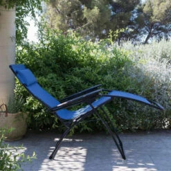 Fauteuil Relax Pliant LAFUMA Futura Batyline Duo XL - Outremer -Tabouret Shop lfm3116.8225 fauteuil relax pliant lafuma futura batyline duo xl outremer ambiance