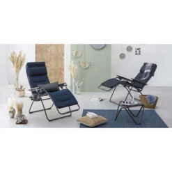 Fauteuil Relax Pliant LAFUMA Futura BeComfort - Gris Foncé -Tabouret Shop lfm3130 fauteuil relax pliant lafuma futura becomfort ambiance 2 min