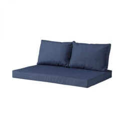 Coussin Palette Assise MADISON 120 X 80 Cm-Outdoor Panama Safier Blue -Tabouret Shop lou9o065 coussin palette assise madison 120 x 80 cm outdoor panama safier blue ensemble